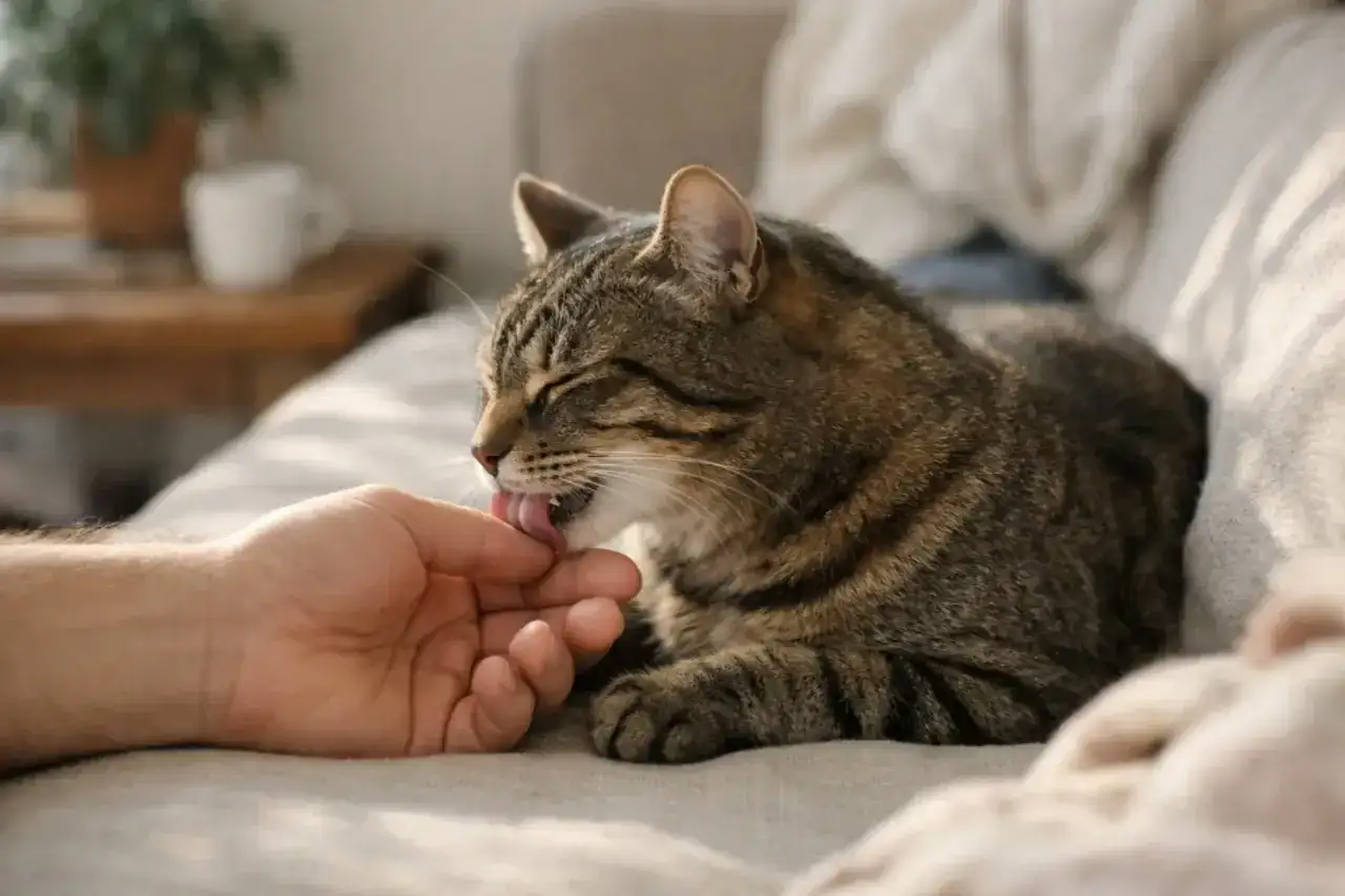 Dlaczego kot mnie liże - Co to oznacza i kiedy warto się martwić?
