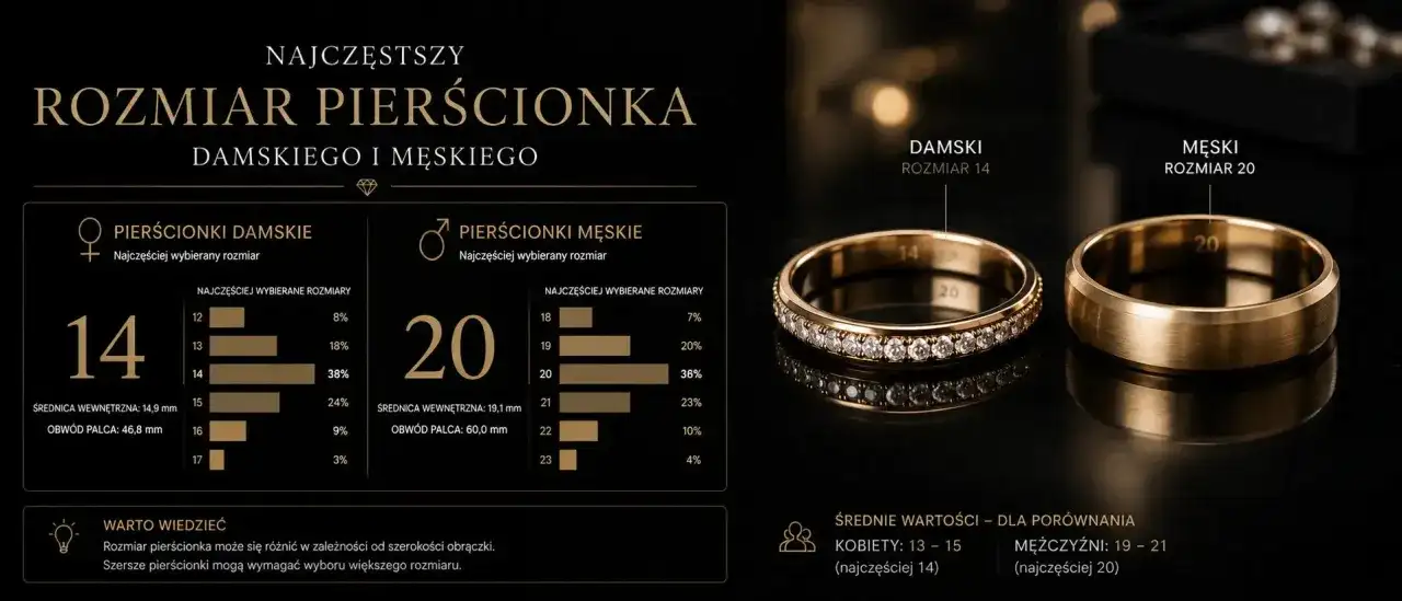 Najczęstszy rozmiar pierścionka w Polsce - Jak dobrać idealny?