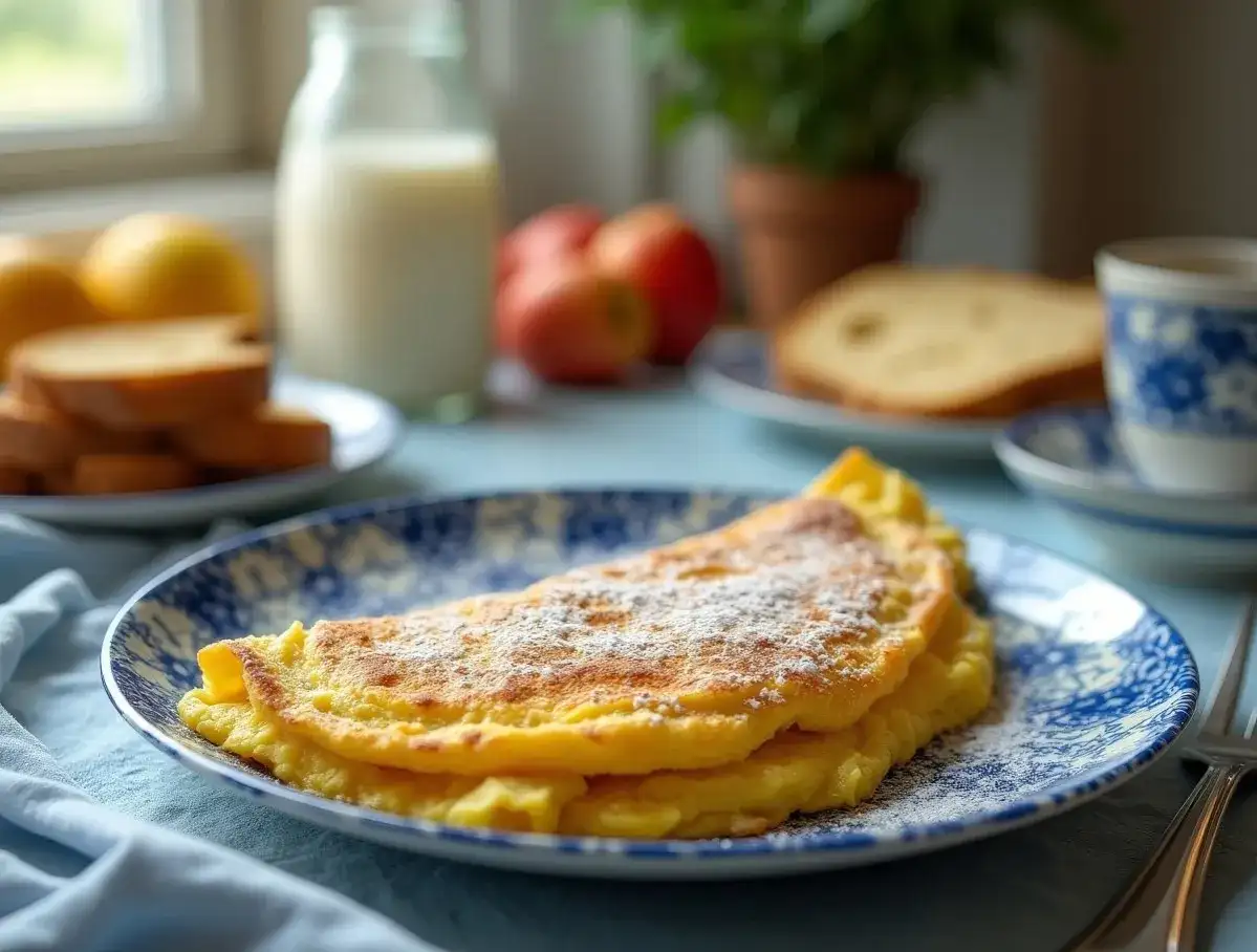 Puszysty omlet z jabłkiem - Poznaj triki na idealne śniadanie