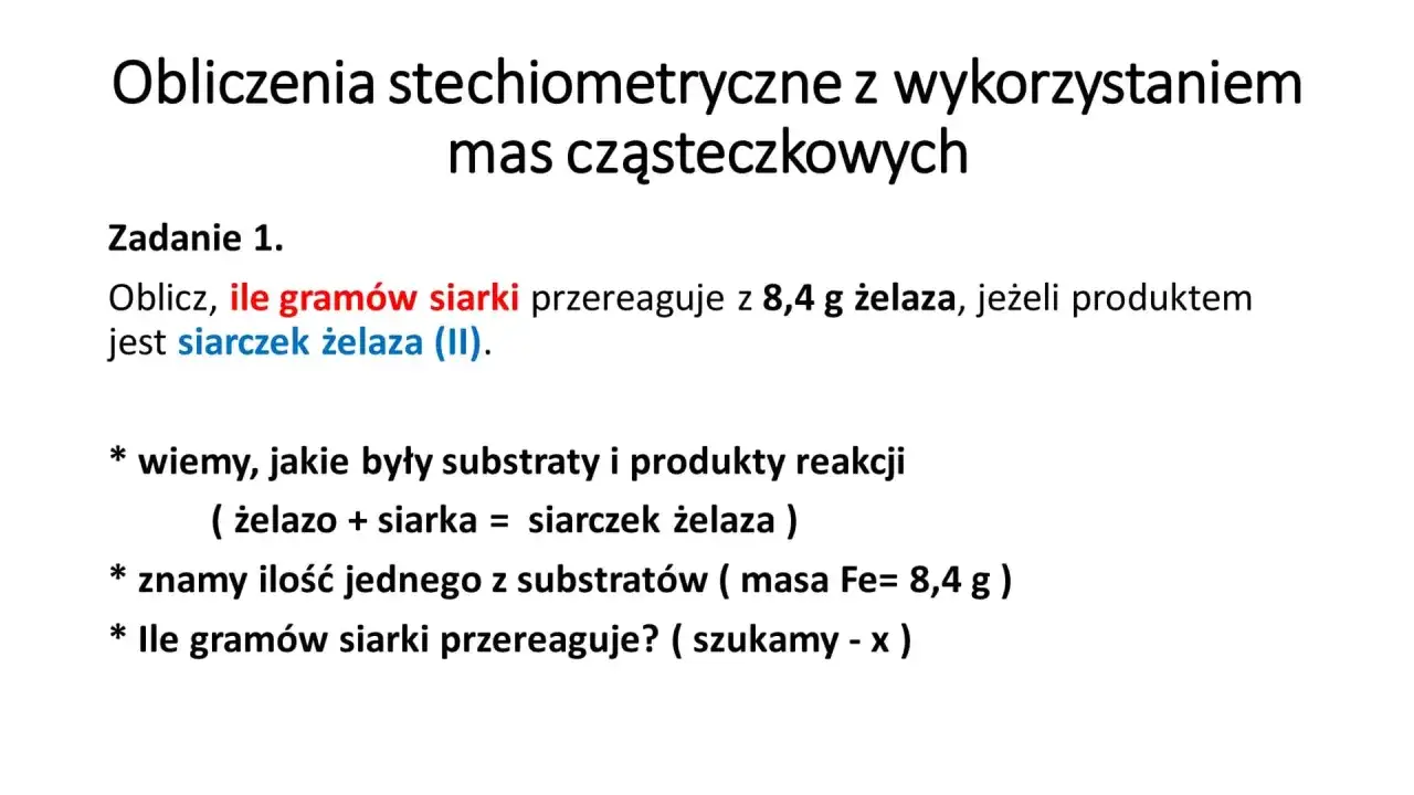 Stechiometria - Opanuj obliczenia chemiczne krok po kroku