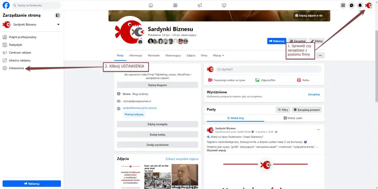Kto jest adminem strony FB? Sprawdź to sam!