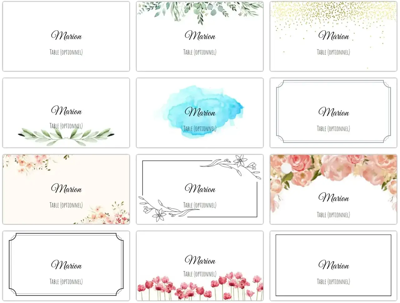 Marque-place gratuit - Le guide pour une table parfaite