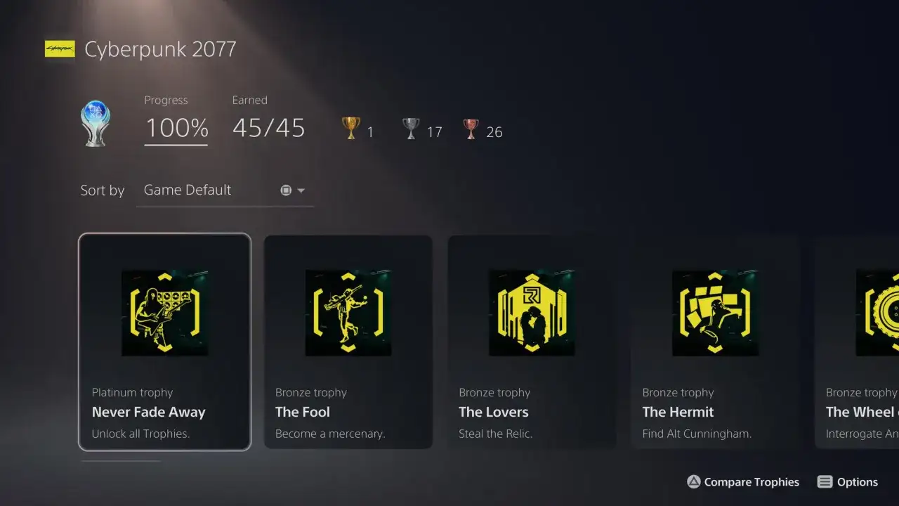 Trofea w Cyberpunk 2077 - jak zdobyć platynę i 100%