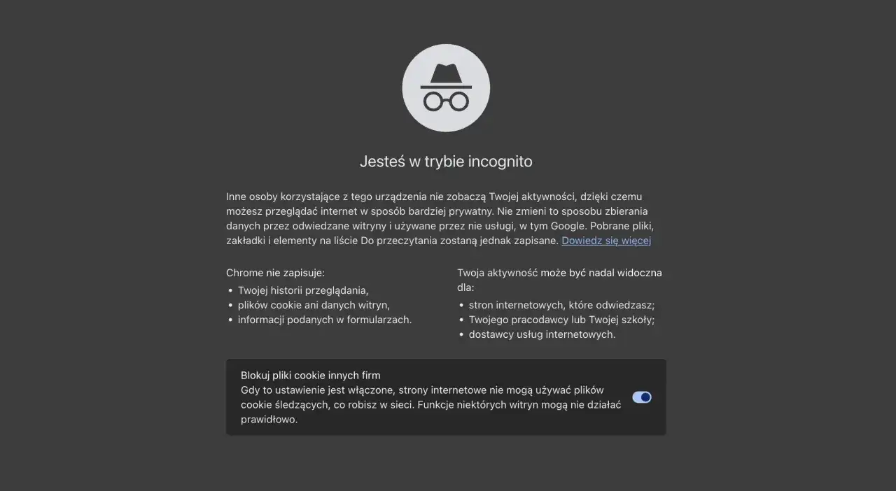 Tryb incognito - Czy naprawdę chroni Twoją prywatność?
