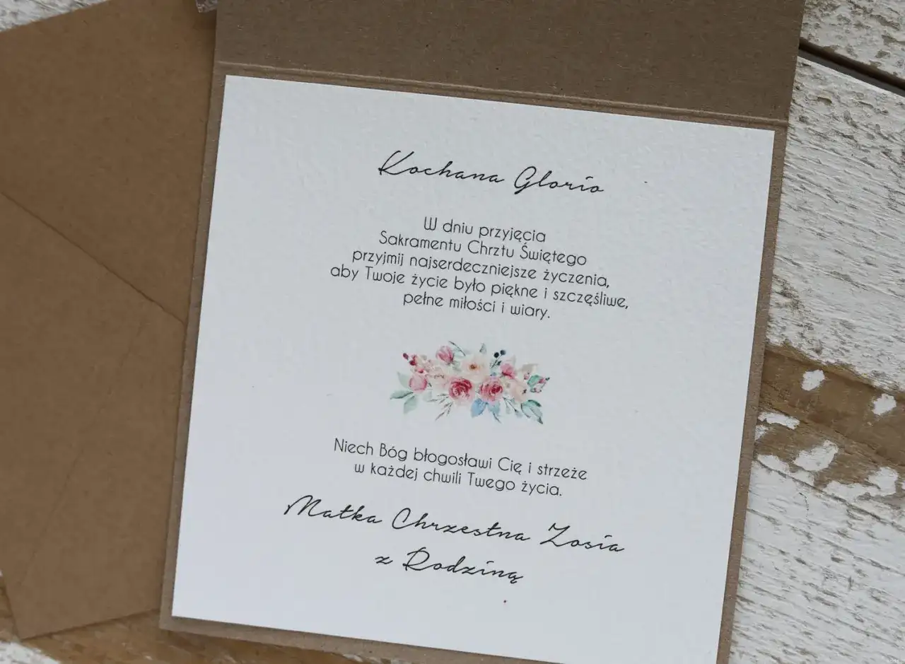 Życzenia na Chrzest dla Dziewczynki - Eleganckie i Osobiste