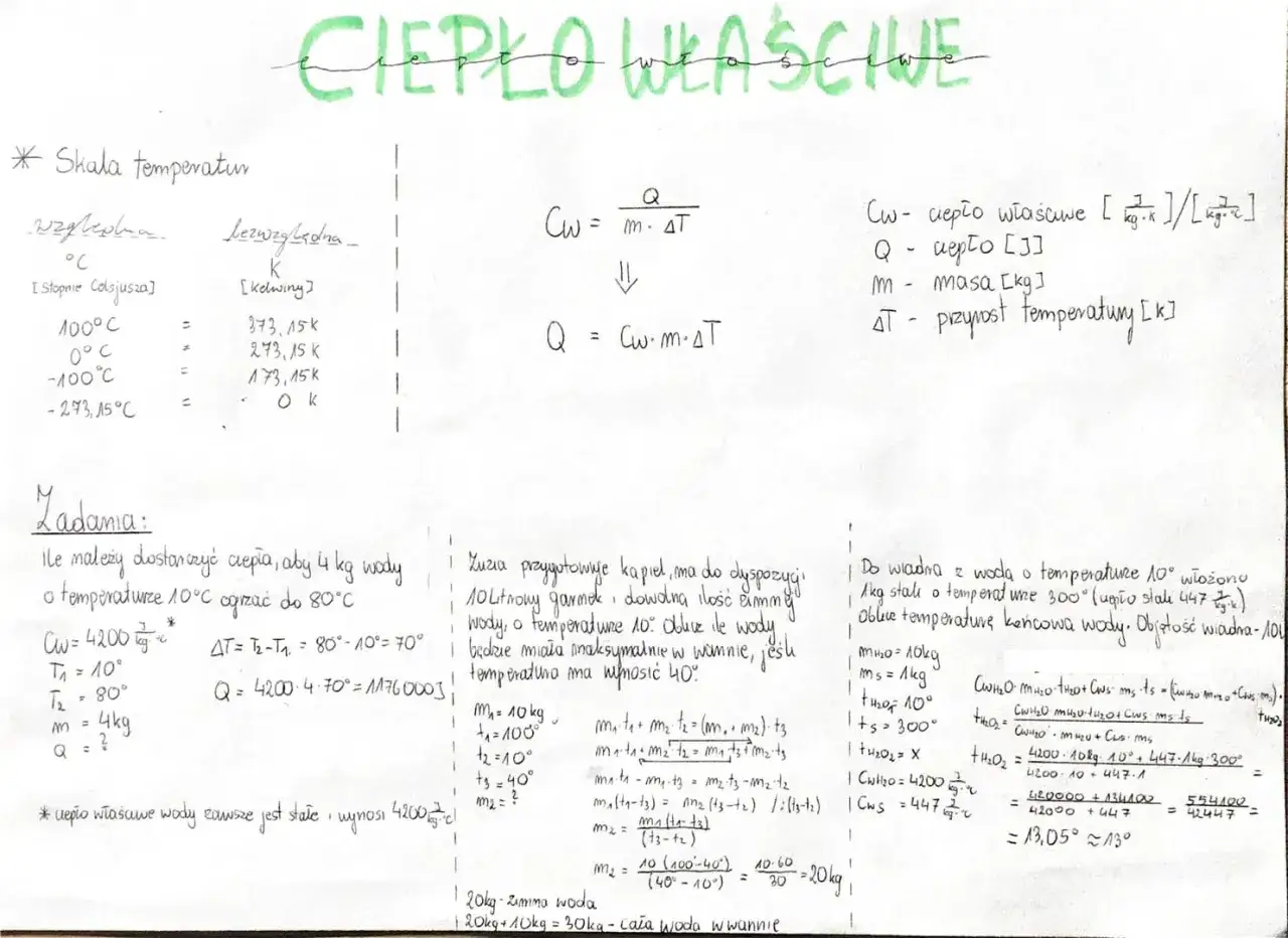 Ciepło właściwe pary wodnej - 2,0 kJ/(kg·K)? Kiedy to błąd?