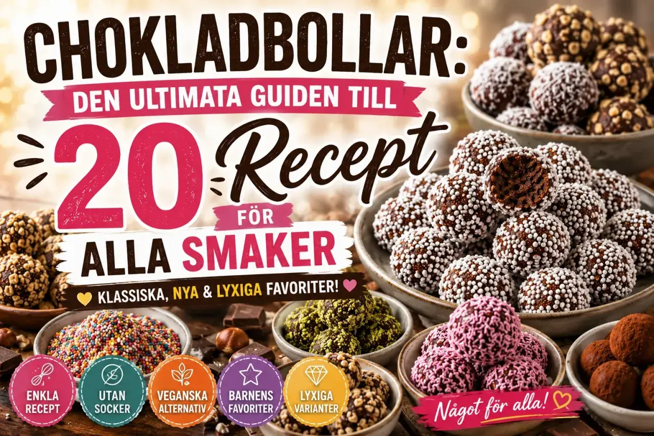 Chokladbollar: den ultimata guiden till 20 recept för alla smaker. Klassiska, nya & lyxiga favoriter! Något för alla!