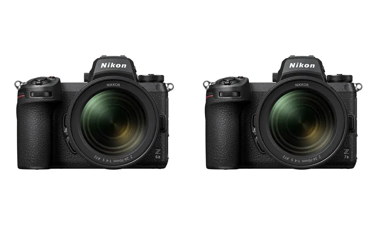 Dwa aparaty Nikon Z6 II z obiektywami NIKKOR Z 24-70mm f/4 S. Idealne do testów i profesjonalnych zastosowań.