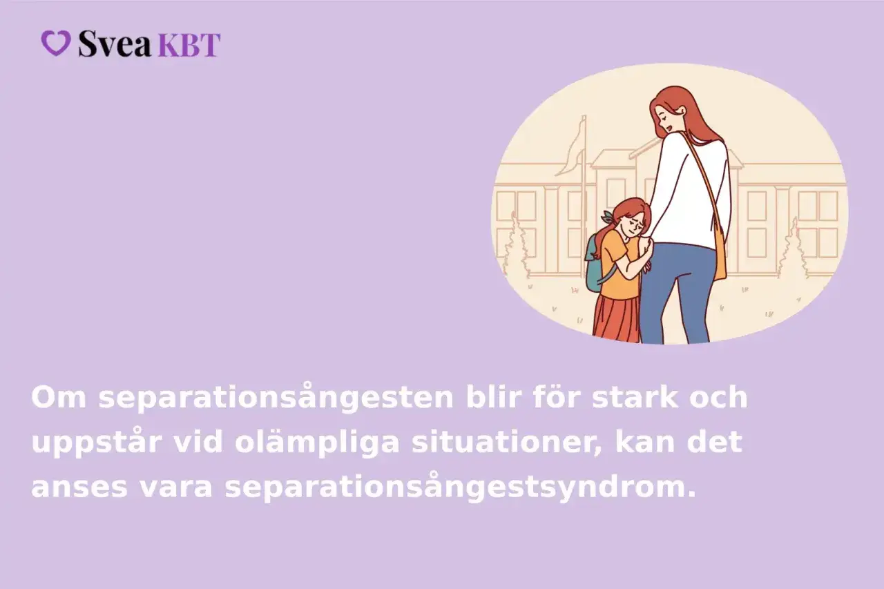 En flicka klamrar sig fast vid sin mamma vid skolentrén, en bild av separationsångest.