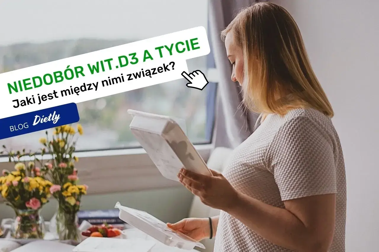 Kobieta czyta o tym, w czym jest witamina D. Dowiedz się, jak niedobór witaminy D wpływa na dietę.