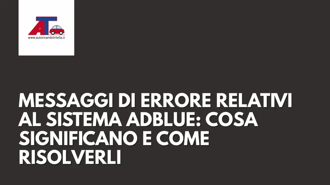 Messaggi di errore AdBlue: cosa significano e come risolverli. Il logo AT con un'auto rossa.