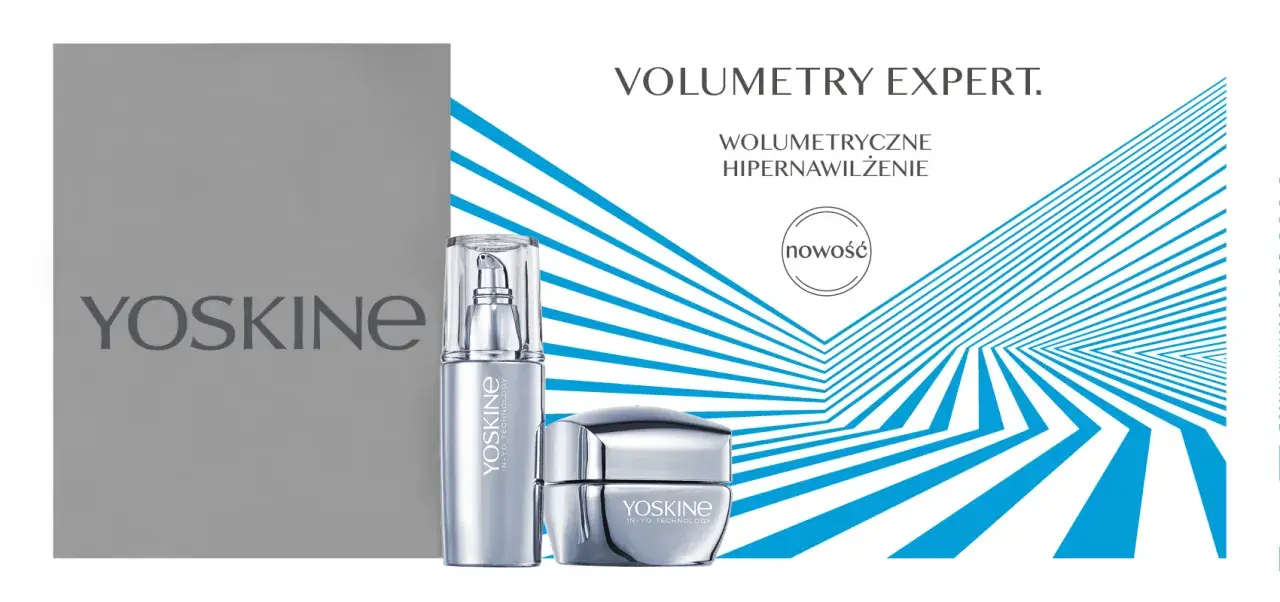 YOSKINE to marka kosmetyków, która oferuje produkty do pielęgnacji, jak ten serum i krem z serii Volumetry Expert.