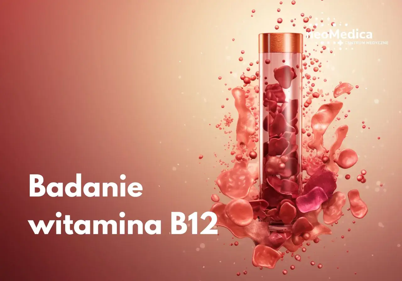 Badanie witamina B12 na co wpływa? W probówce czerwone krwinki i płyn.