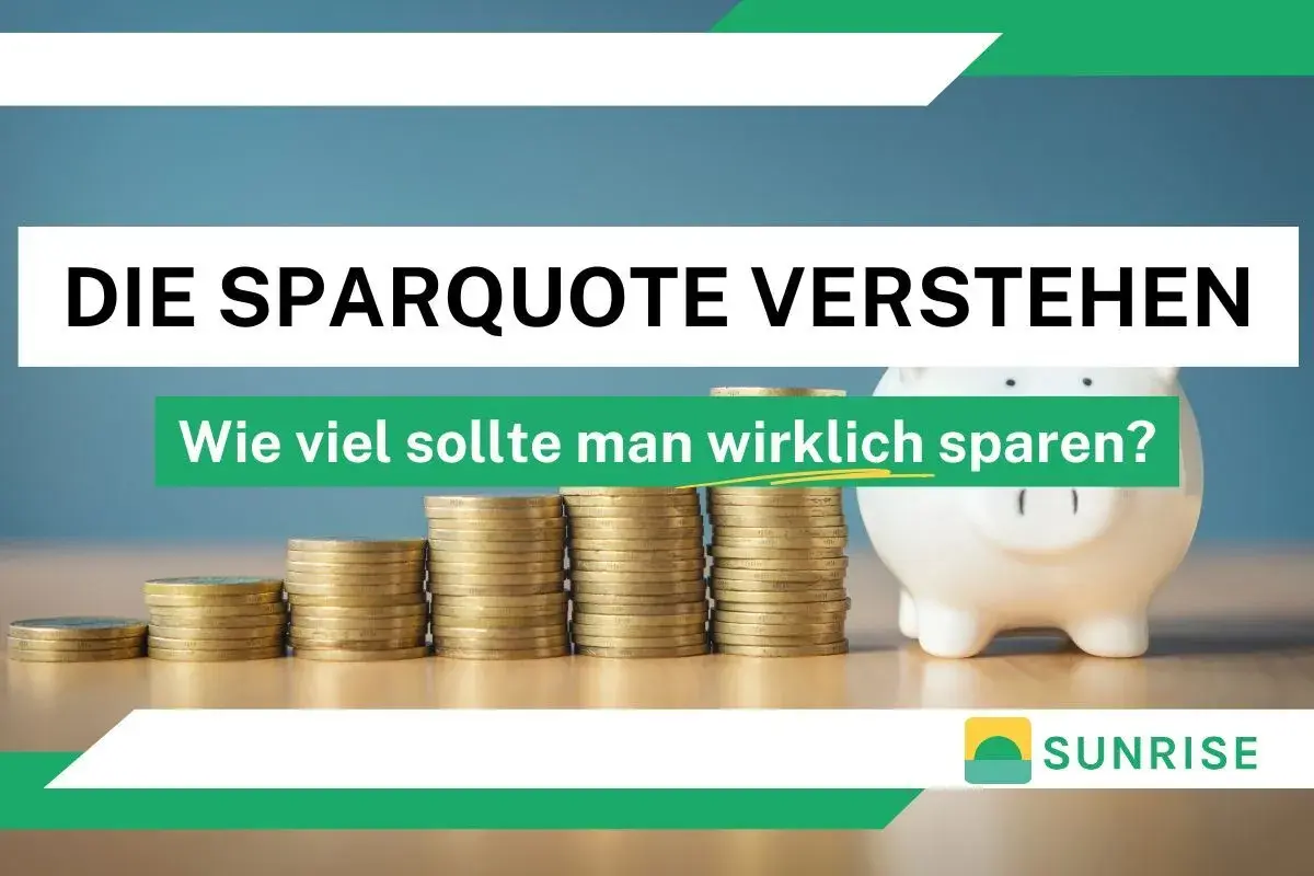 Stapel Münzen und Sparschwein illustrieren die Frage: "Wie viel sollte man wirklich sparen?". Eine Sparquote von 40 Prozent ist ein ambitioniertes Ziel.