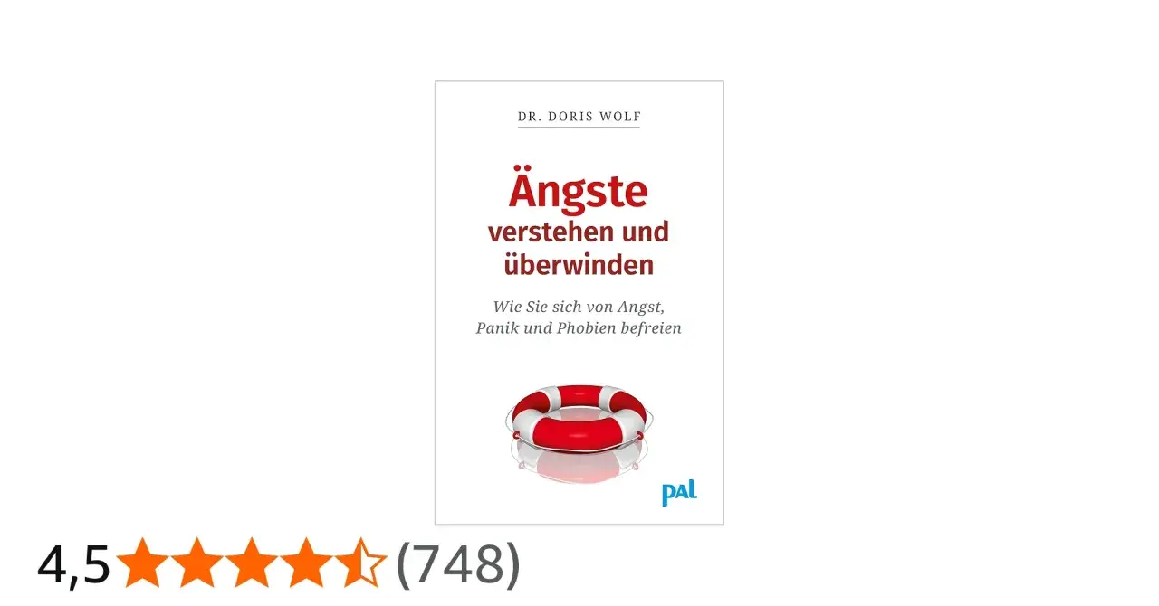 Buchcover: "Ängste verstehen und überwinden" von Dr. Doris Wolf. Ein Rettungsring symbolisiert Hilfe bei Angst vorm Autofahren und anderen Phobien.
