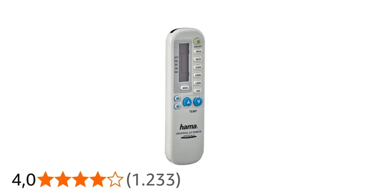 Mando universal Hama para aire acondicionado. Configurar mando universal aire acondicionado sin código es fácil con este dispositivo.