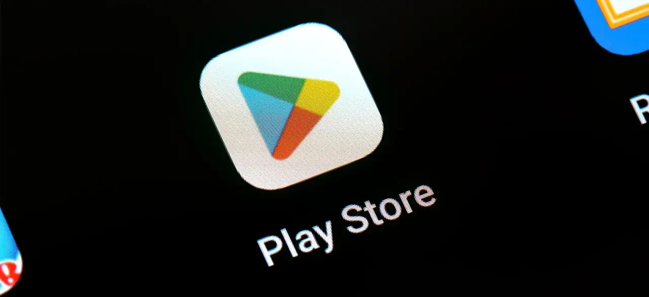 Ikona Google Play Store, symbol bezpieczeństwa i ochrony, z napisem "Play Store".
