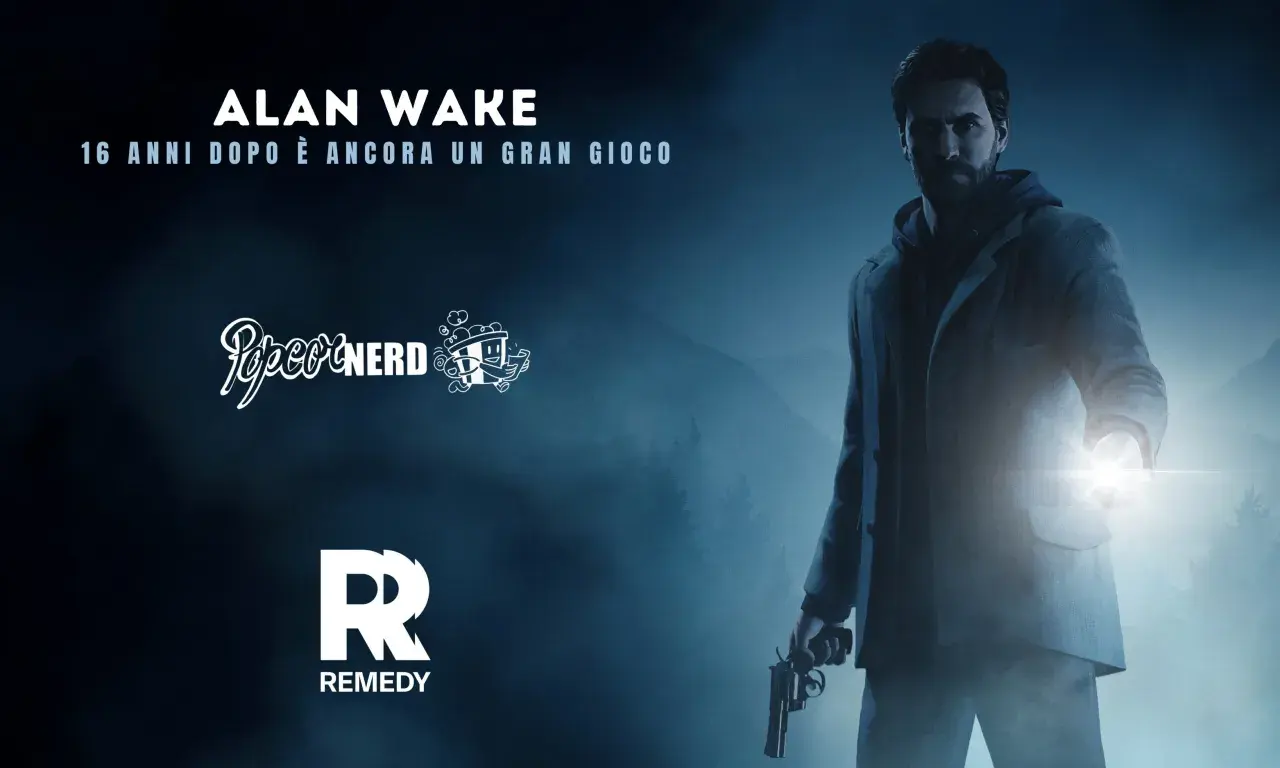 Alan Wake: 16 anni dopo, la sua durata è ancora un'esperienza indimenticabile. Alan Wake con la torcia e la pistola.