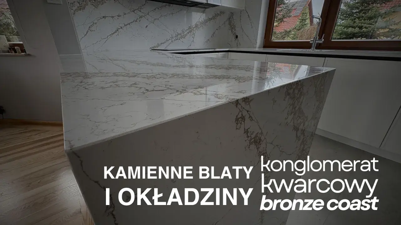 Kamienne blaty i okładziny z konglomeratu kwarcowego Cambria Bronze Coast.