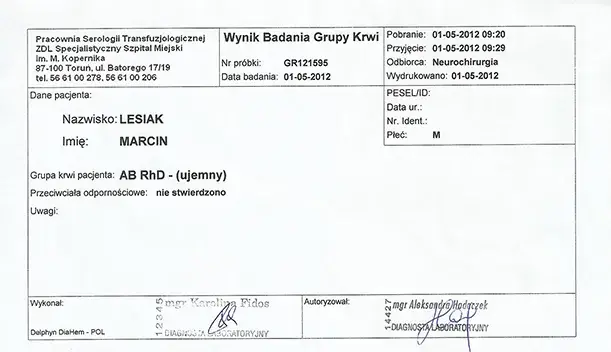 Ile czekać na wynik grupy krwi? Od cito do KrewKarty