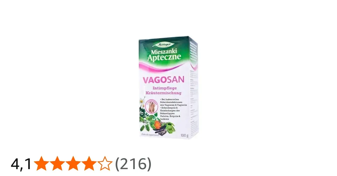 VAGOSAN Kräutermischung für Intimpflege, ideal als Sitzbad bei Scheidenpilz und Entzündungen. 100g Packung.