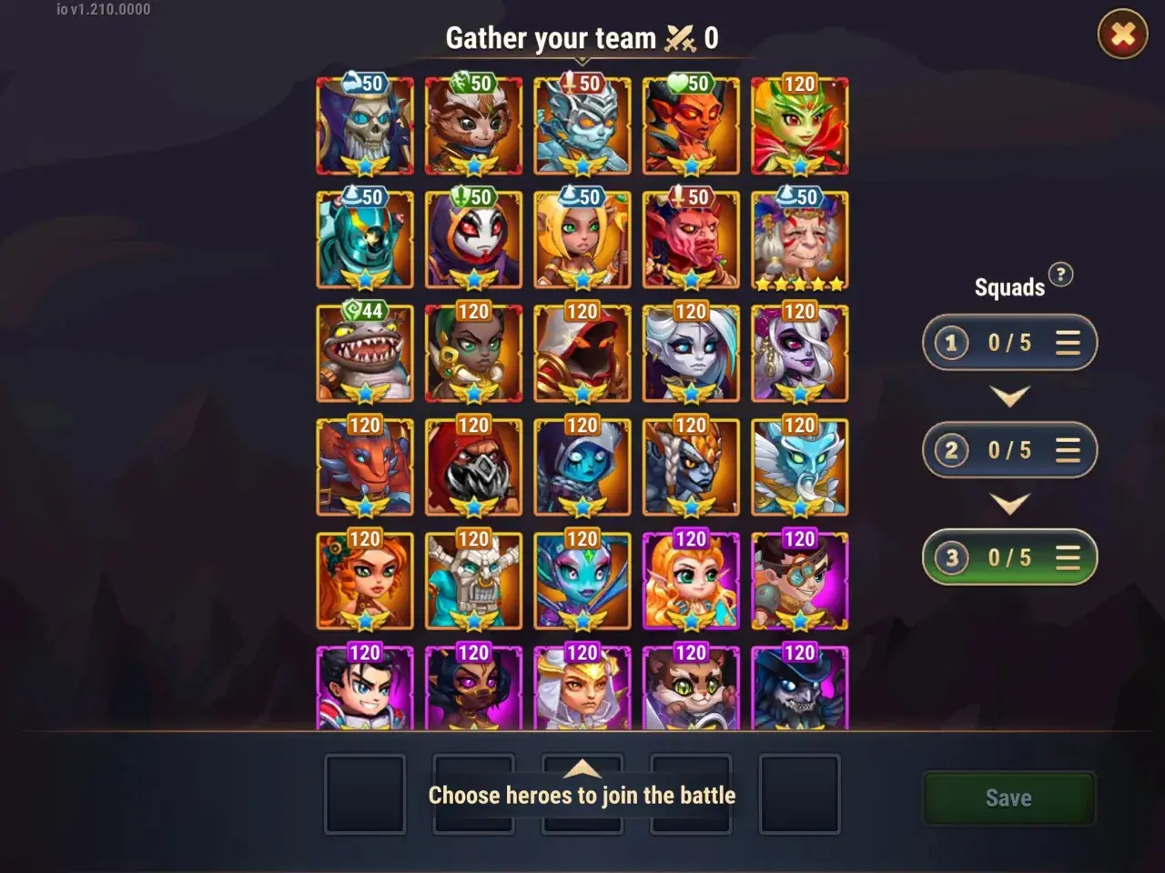 Wybieraj bohaterów do swojej drużyny w grze Hero Wars Online. Zbuduj legendarny zespół!