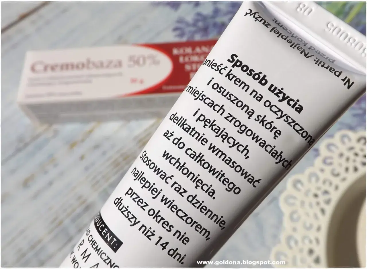 Krem Cremobaza 50% na zrogowacenia. Instrukcja użycia i informacje o ewentualnych skutkach ubocznych.