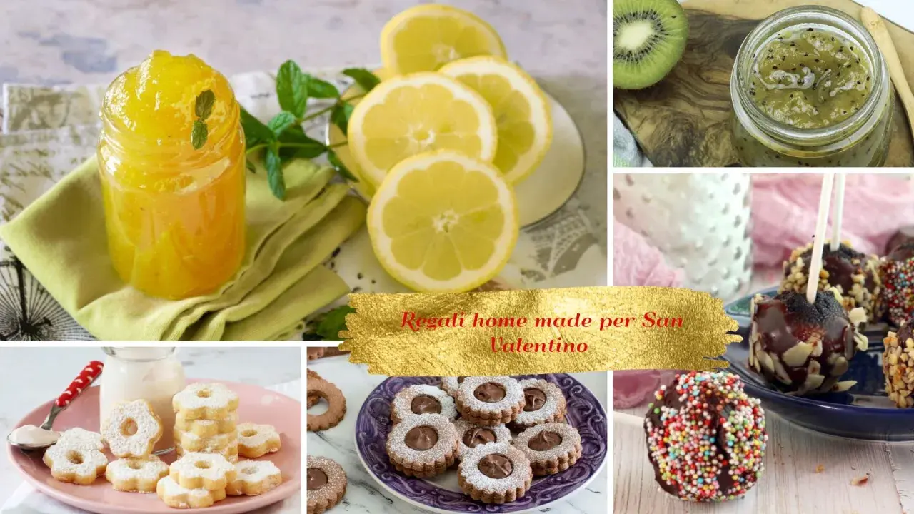 Dolci fatti in casa per San Valentino: marmellata, biscotti, cake pops e kiwi. Un'idea regalo per la famiglia e i figli.