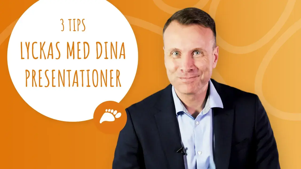 Man med kostym ger 3 tips för att lyckas med presentationer och bli av med nervositet.