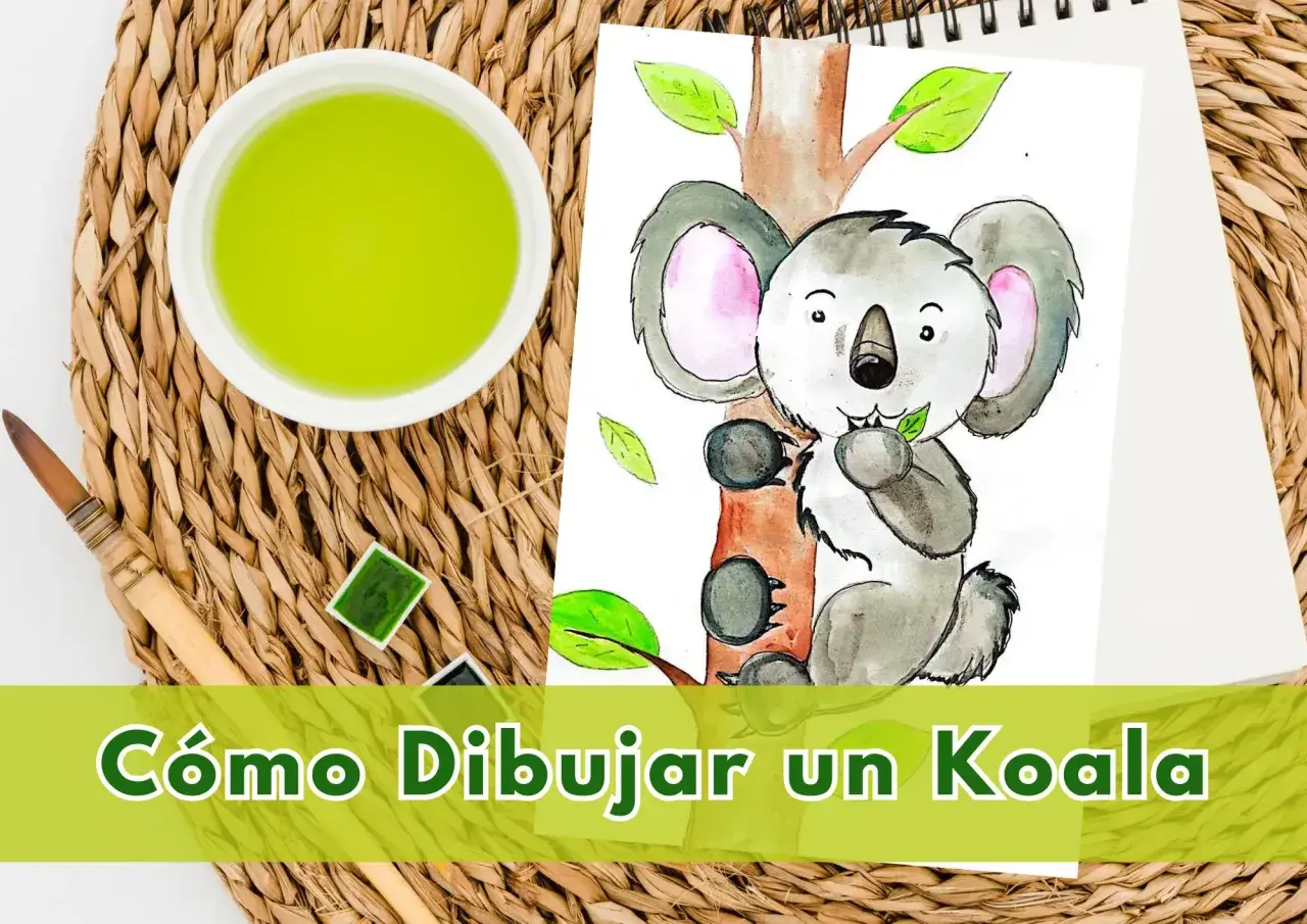 Tiernos dibujos de koalas en acuarela, listos para aprender a dibujarlos.