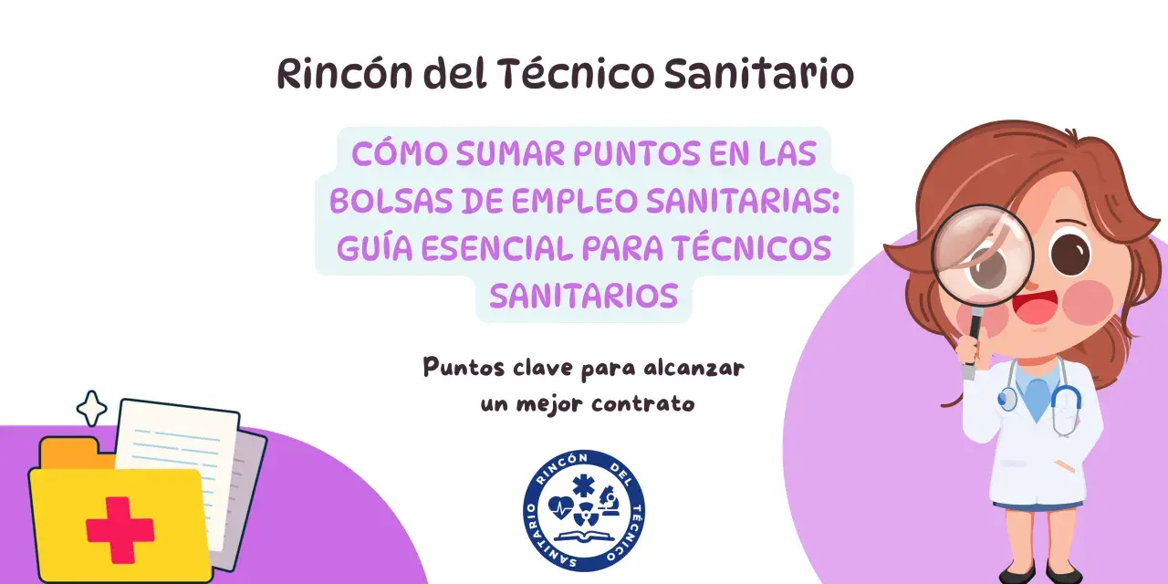 Guía para sumar puntos en bolsas de empleo sanitarias. Aprende cómo los cursos y la salud influyen en tu contrato.