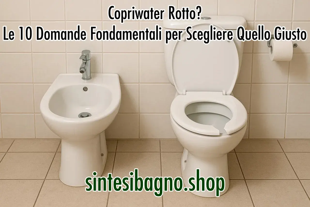 Copriwater rotto? Guida alle misure per scegliere quello giusto. Bidet e water in un bagno moderno.