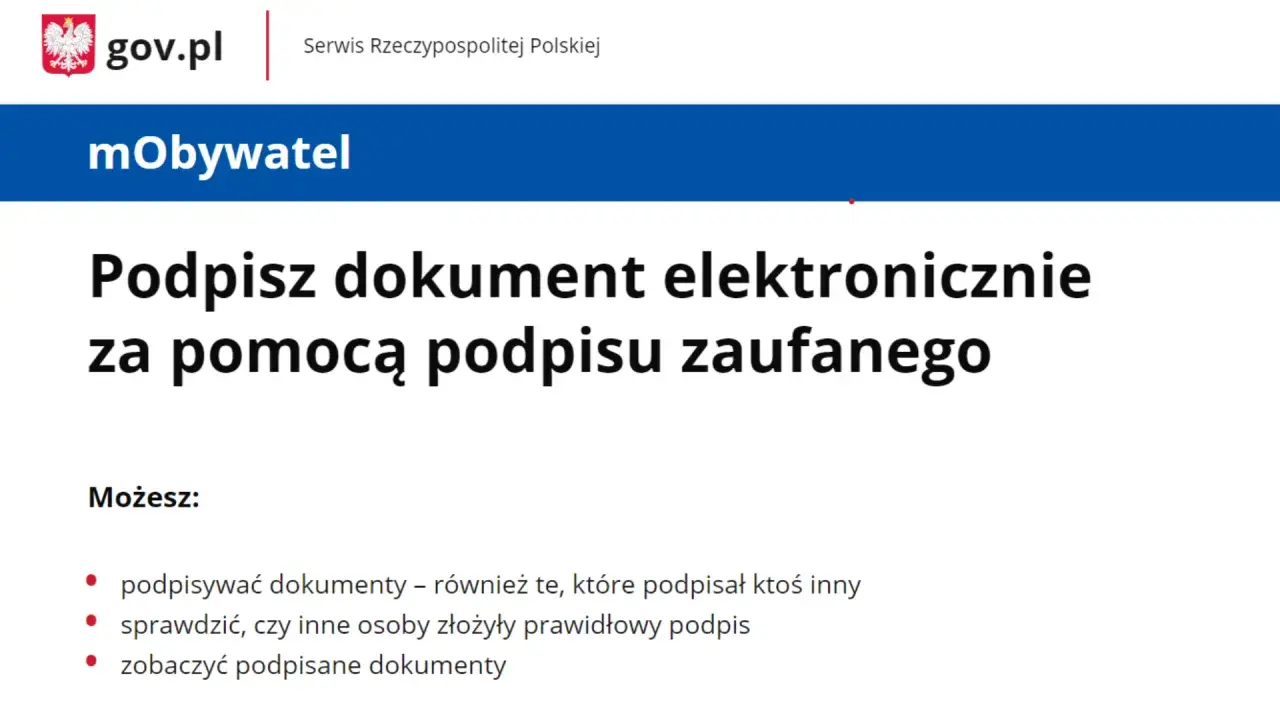 Podpisz dokumenty elektronicznie za pomocą podpisu zaufanego. Sprawdź, czy inni złożyli prawidłowy podpis.