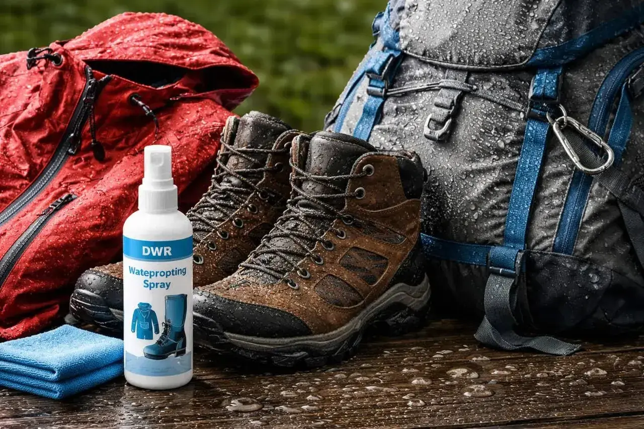 Wodoodporny spray DWR do konserwacji odzieży i obuwia outdoorowego, jak prać Gore-Tex, by zachować jego właściwości.