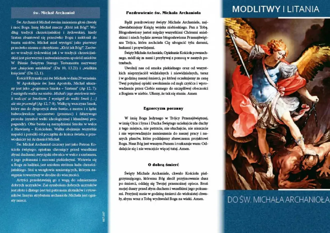 Św. Michał Archanioł, pogromca smoka, patron Kościoła. Modlitwa do św. Michała Archanioła o opiekę i dobrą śmierć.
