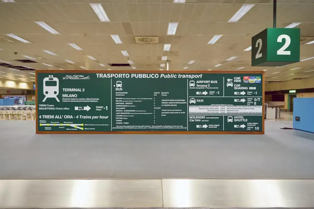 Informacje o transporcie publicznym na mediolan lotniska: pociągi, autobusy, taksówki, car sharing, hotel shuttle.