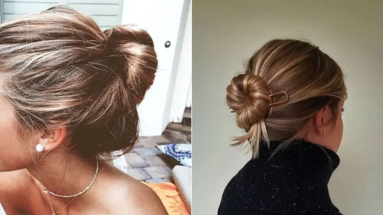 Elegancki french twist na dwa sposoby: luźny kok i upięcie z wsuwką.