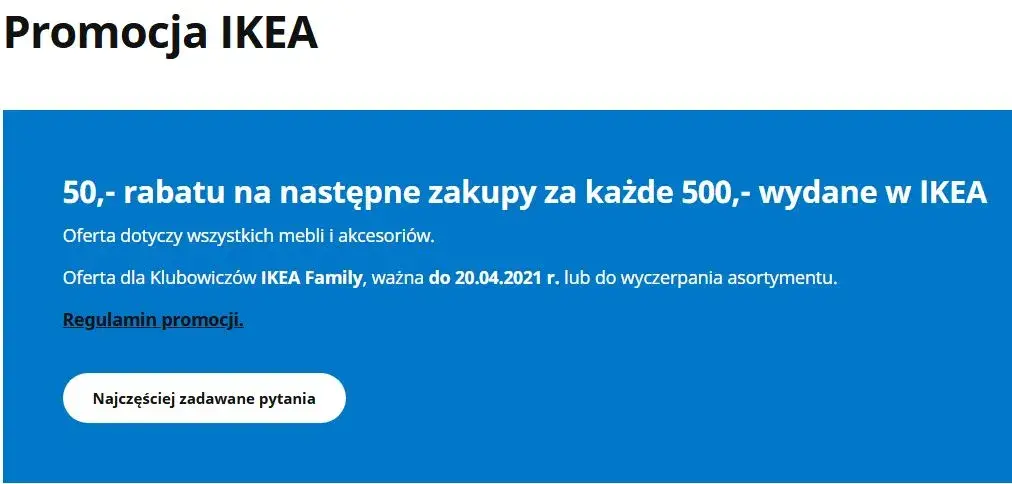 IKEA 50 za 500 zł: Kiedy promocja? Sprawdź daty i zasady!