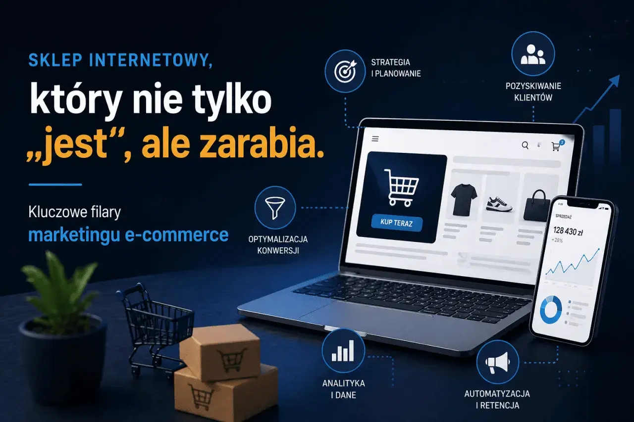 Sklep internetowy, który zarabia dzięki strategii, pozyskiwaniu klientów, optymalizacji, analizie i automatyzacji.