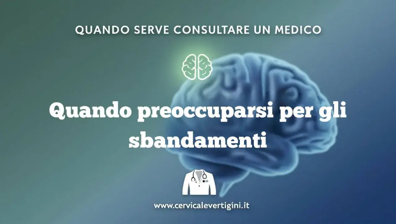 Il cervello, simbolo di ansia e senso di sbandamento quando cammino. Quando preoccuparsi per gli sbandamenti.