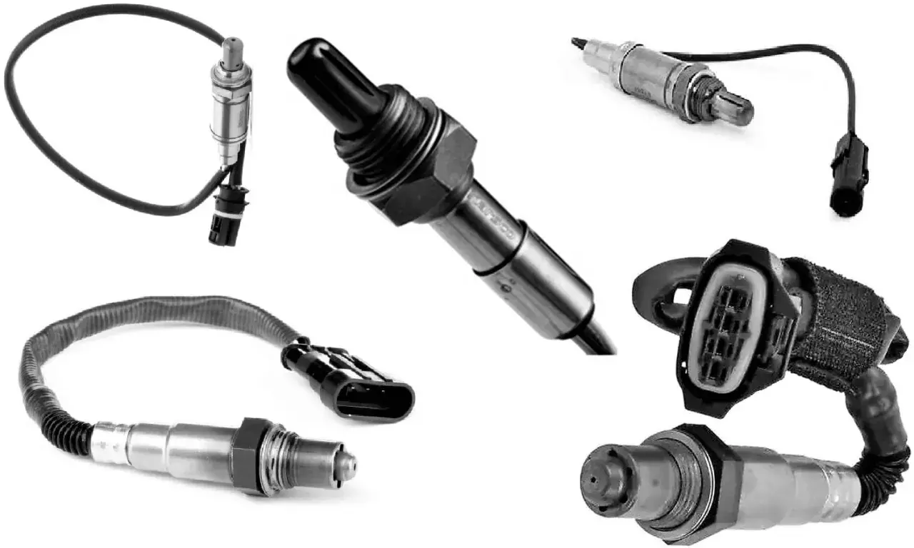 Diverse sonde lambda, componenti essenziali per capire cosa serve per ottimizzare la combustione e ridurre le emissioni.
