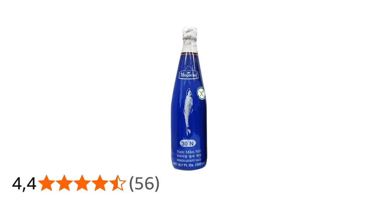 Megachef fisksås, en premium ansjovissås i en blå flaska. Perfekt för dig som söker glutenfri fisksås.