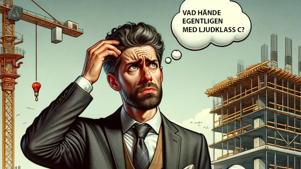 Byggnadsarbetare funderar på bbr ljudkrav. Vad hände egentligen med ljudklass C?