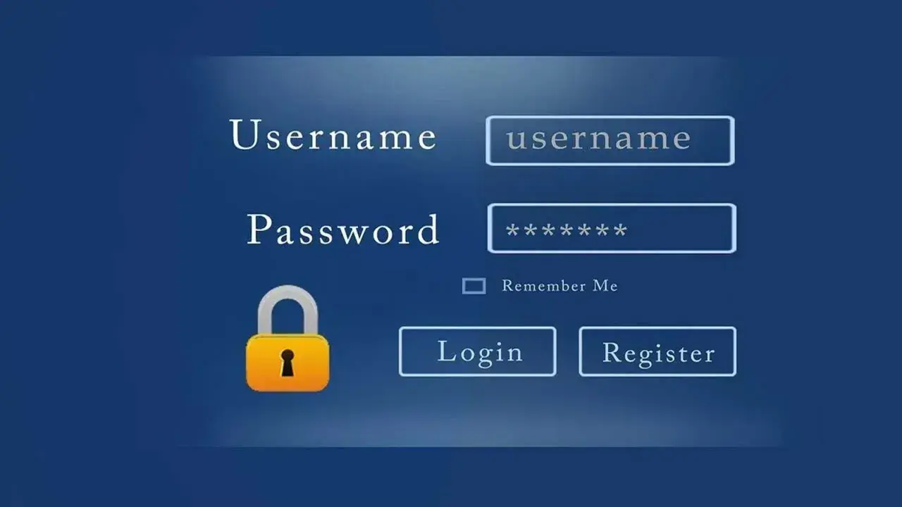 Pantalla de inicio de sesión de Windows 10 con campos para nombre de usuario y contraseña, un candado y botones de inicio de sesión/registro. Indica un error en el servicio de perfil de usuario.