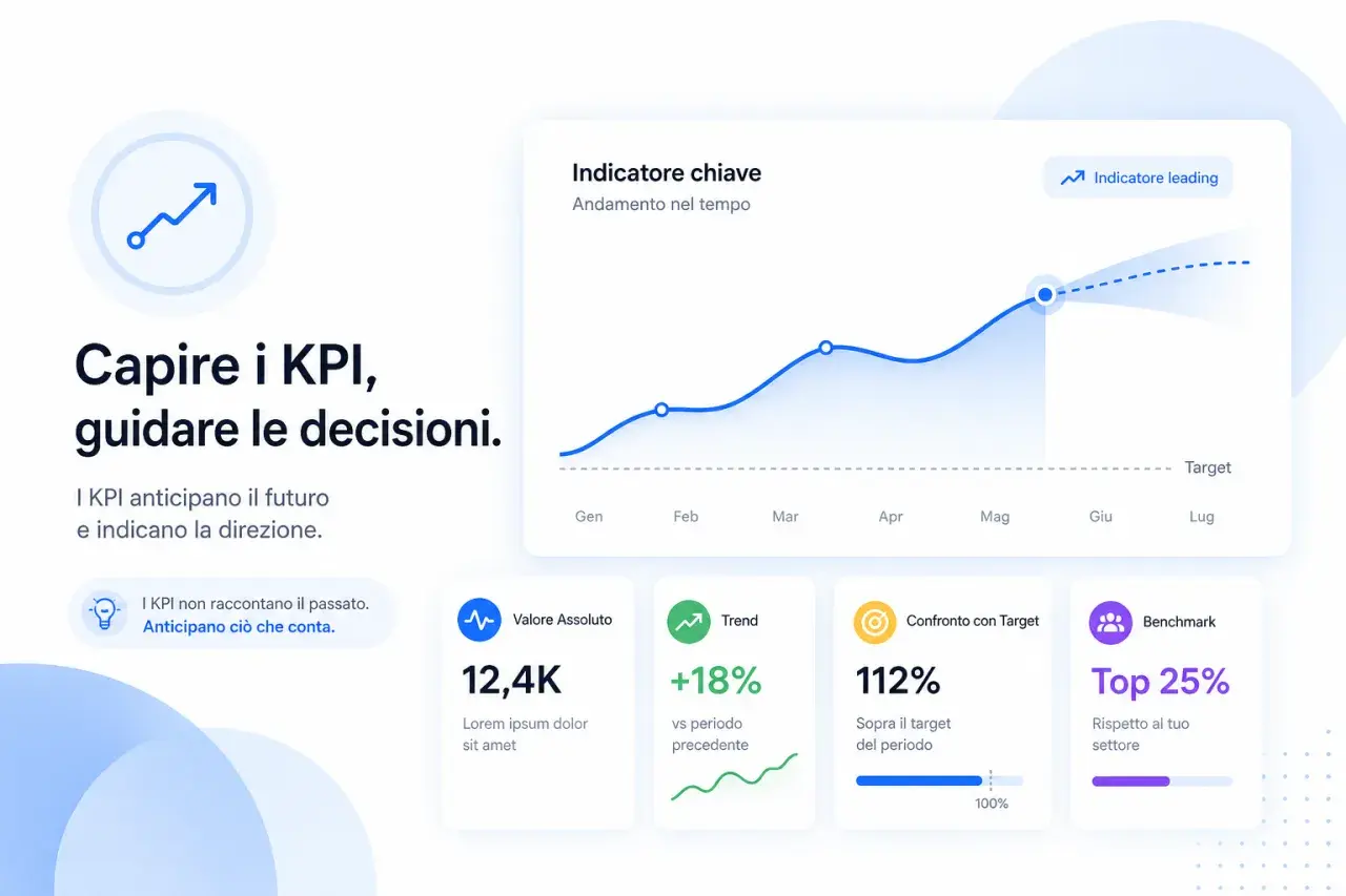 Grafico mostra un trend positivo con un **saldo finale** che supera il target. Dati chiave per guidare le decisioni.
