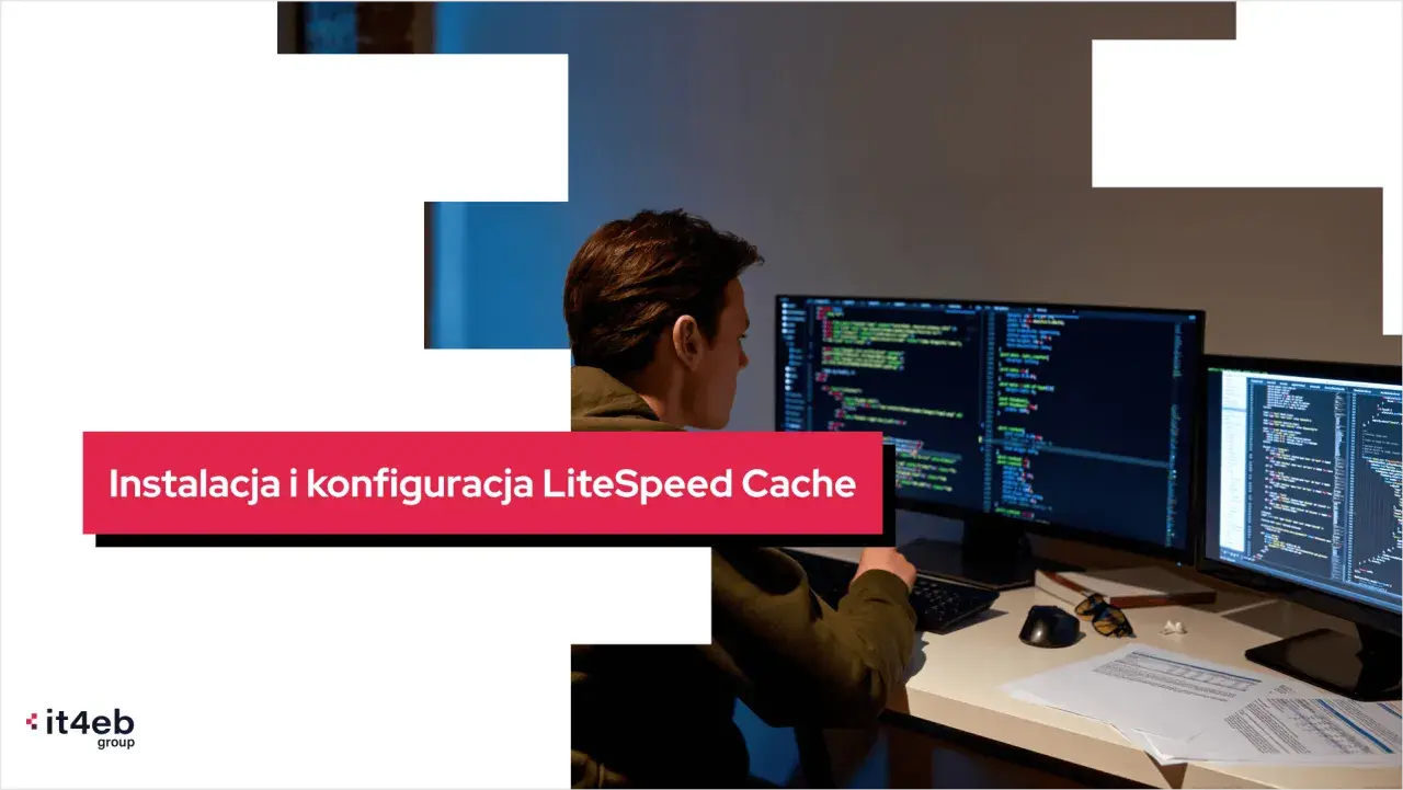 Programista pracuje nad optymalizacją strony, skupiając się na litespeed cache konfiguracja.