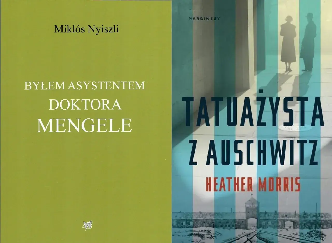 Okładka książki "Byłem asystentem doktora Mengele" i "Tatuażysta z Auschwitz".