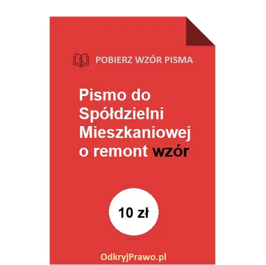 Jak napisać pismo o remont do spółdzielni? Pełny poradnik