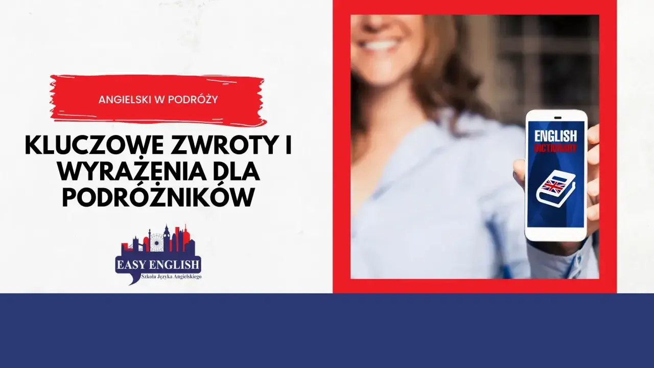 Angielski w podróży: kluczowe zwroty dla podróżników. Telefon z aplikacją słownika angielskiego w dłoni.