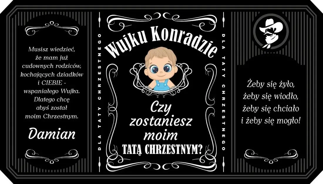 Jak kreatywnie poprosić o bycie chrzestnym z alkoholem?